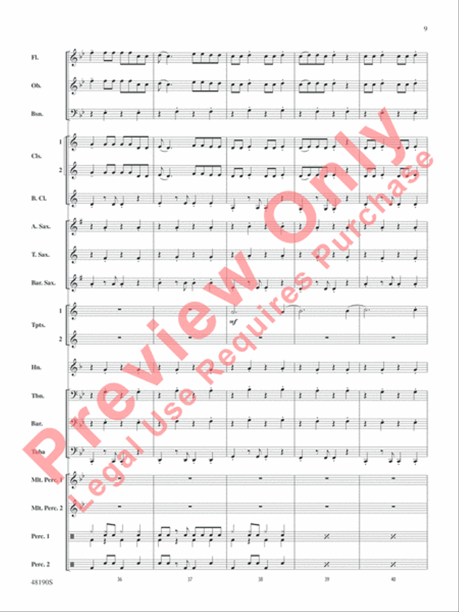 Con Calma (Remix) Concert Band scores gallery preview page 10