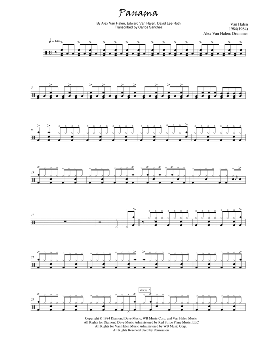 Panama Drum Set scores gallery preview page 1