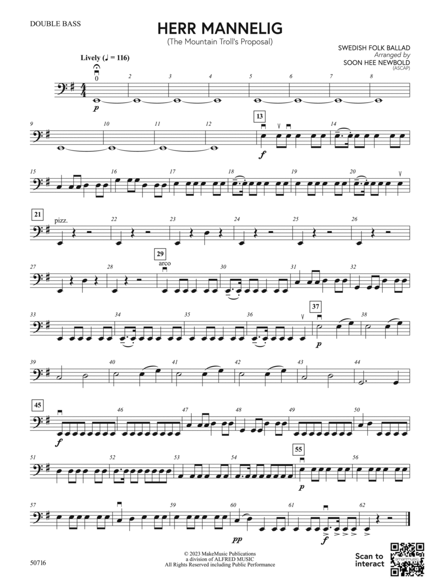 Herr Mannelig: String Bass String Orchestra scores gallery preview page 1