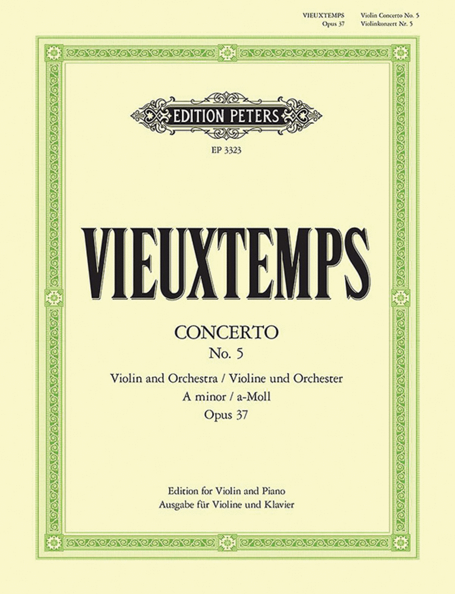 Violin Concerto No. 5 in A minor Op. 37 (Edition for Violin and Piano) Violin Solo scores gallery preview page 1