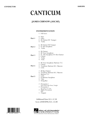 Book cover for Canticum - Full Score