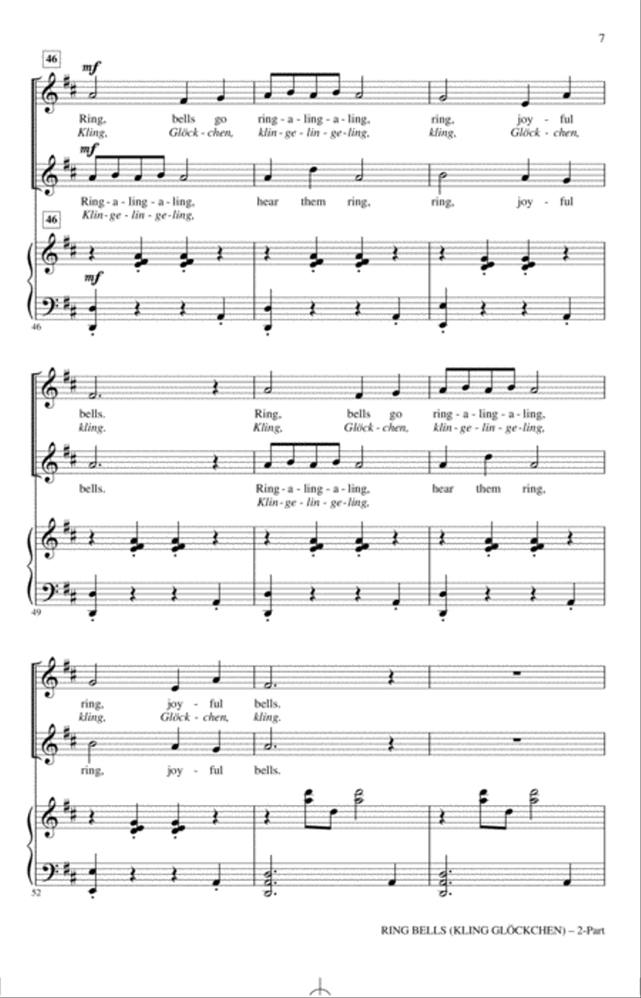 Ring Bells (Kling Glockchen) 2-Part scores gallery preview page 6