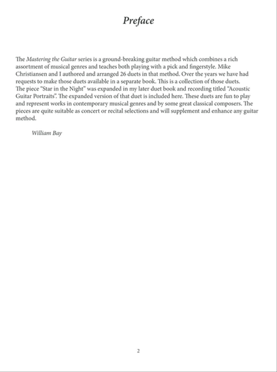 Mastering the Guitar Duets Classical Guitar scores gallery preview page 3