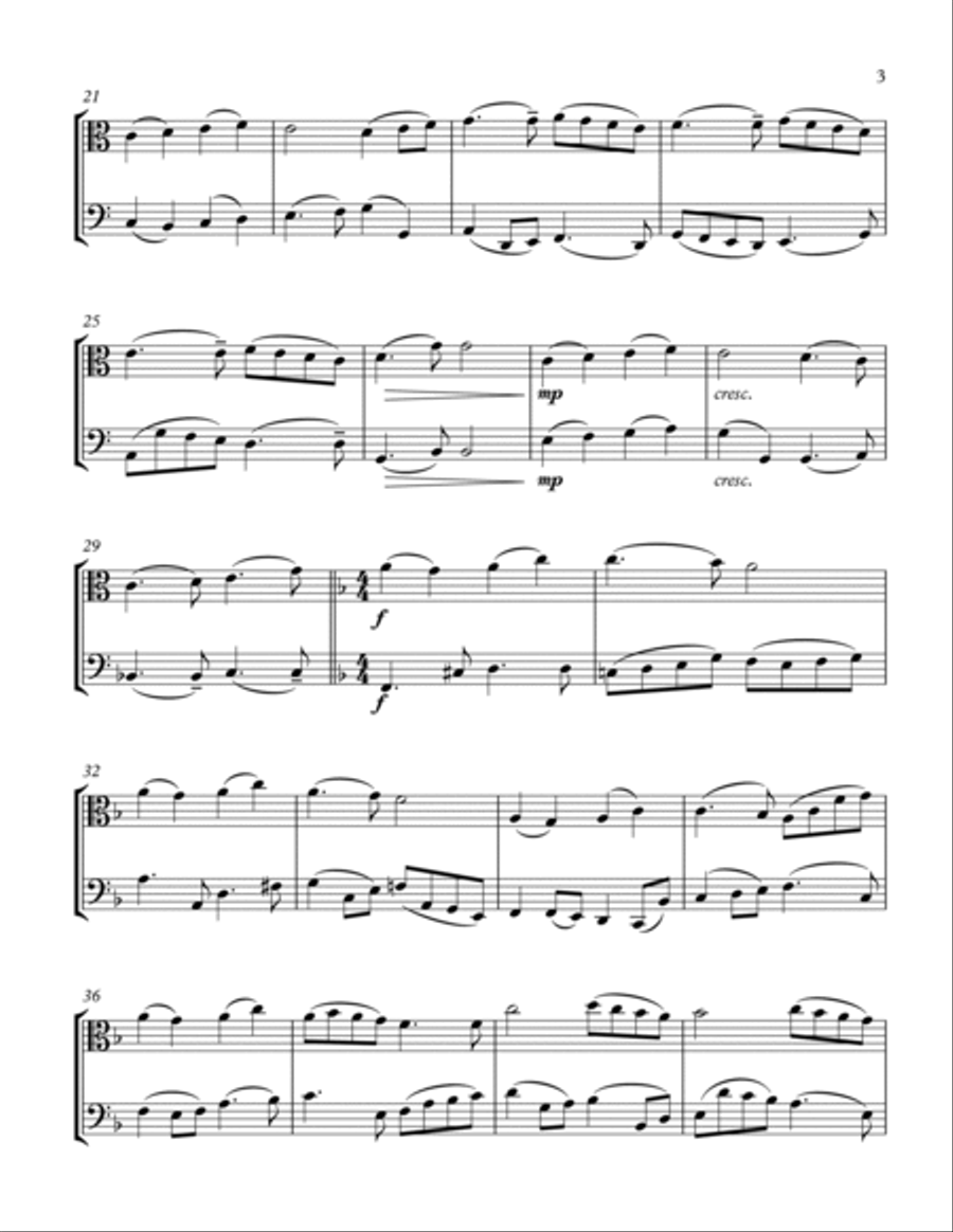 Angels We Have Heard On High Viola and Cello Duet String Duet scores gallery preview page 3