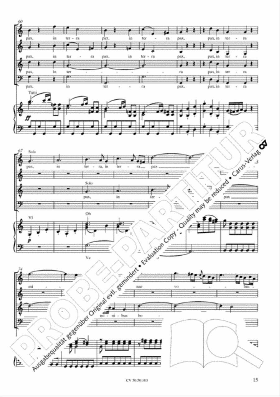Mass in C Major 4-Part scores gallery preview page 16