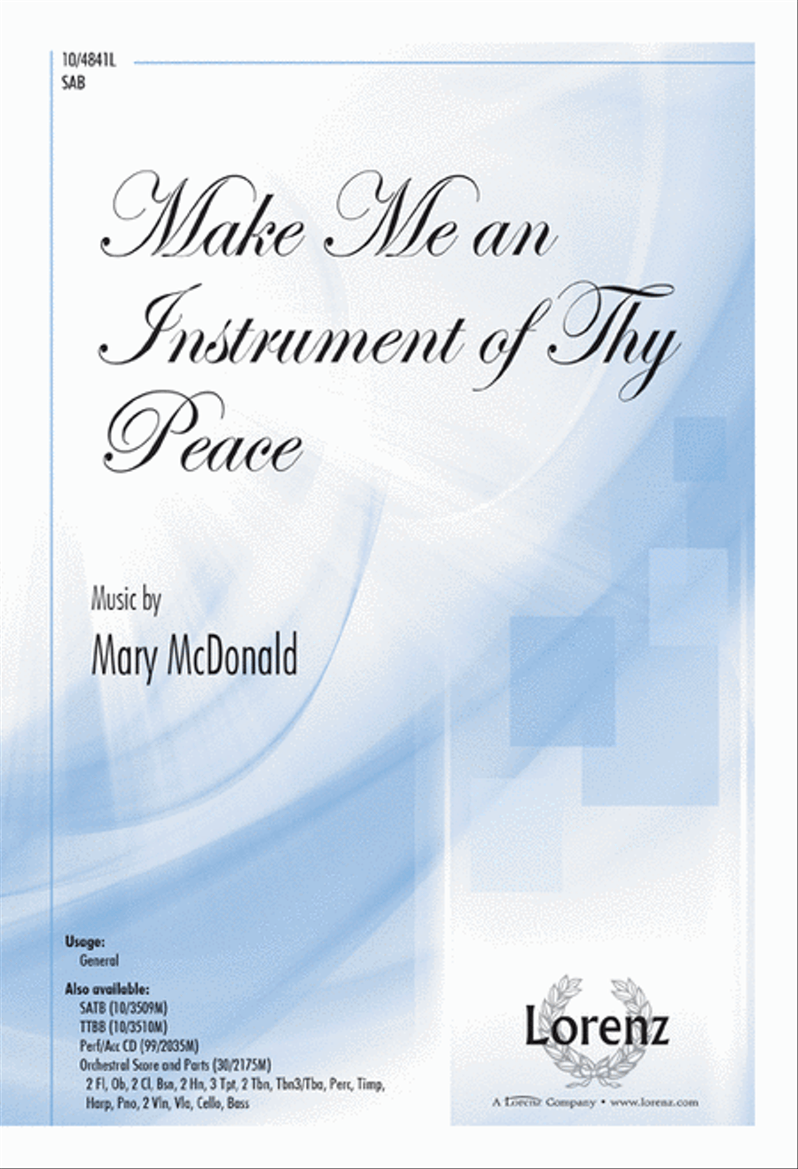 Make Me an Instrument of Thy Peace 3-Part scores gallery preview page 1
