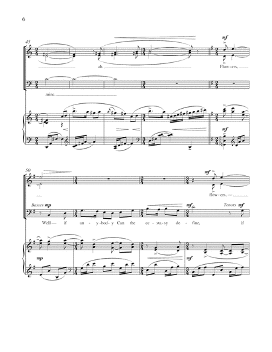 Flowers Flowers 4-Part scores gallery preview page 4