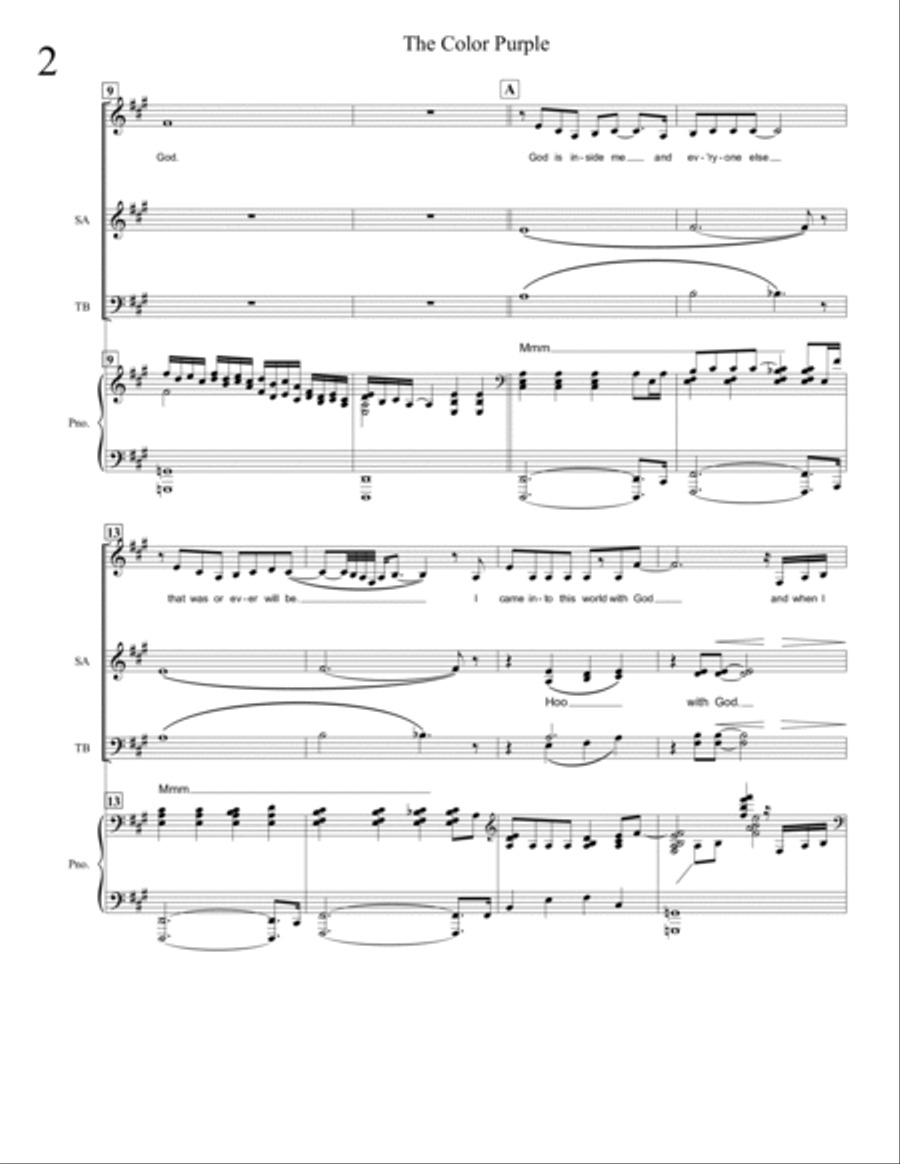 The Color Purple 4-Part scores gallery preview page 2