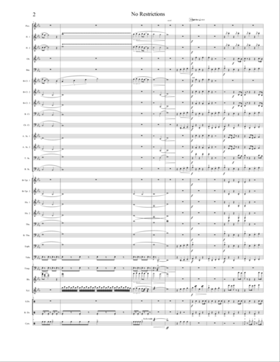 No Restrictions Concert Band scores gallery preview page 2