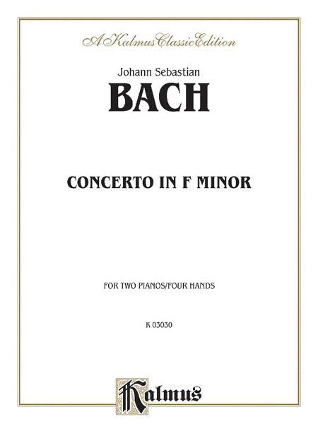 Bach / Concerto F Minor (2P4H)