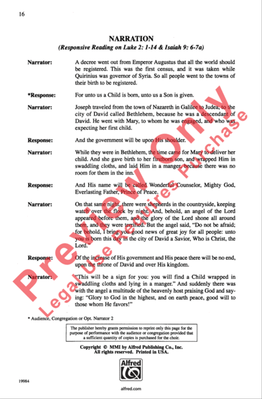Sing, Choirs of Angels Sing, Choirs of Angels 4-Part scores gallery preview page 16
