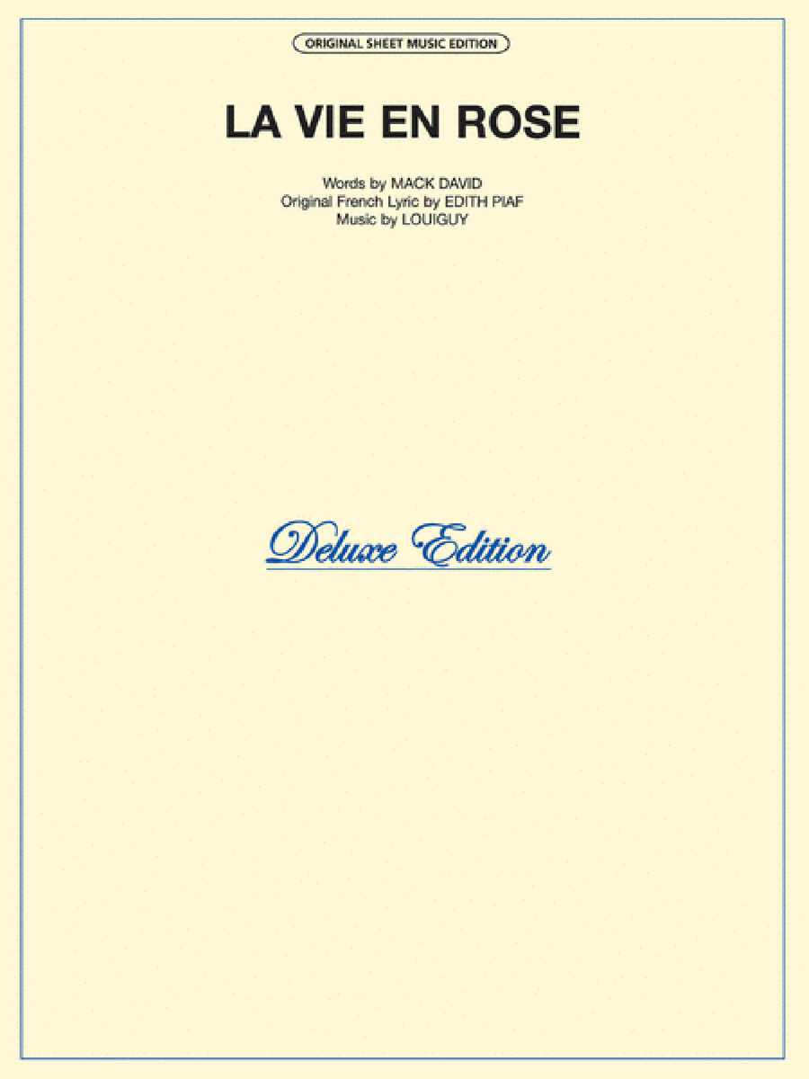 La Vie En Rose Piano, Vocal, Guitar scores gallery preview page 1