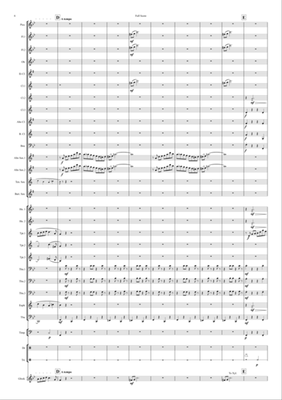 Sortie 1 (Organ solo transcribed for Symphonic Concert Band) Concert Band scores gallery preview page 6