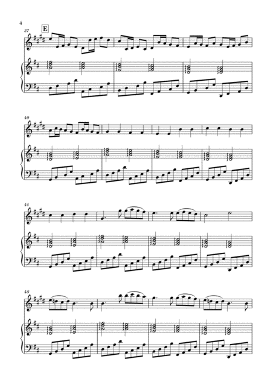 Canon in D for Clarinet in Bb and Piano Woodwind Duet scores gallery preview page 4
