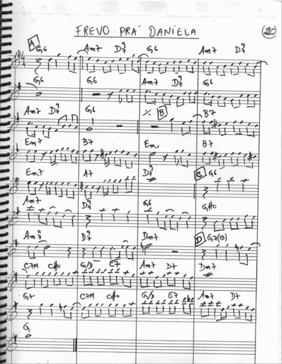 Frevo pra Daniela: a typical brazilian rhytm named Frevo (from the city Recife of the state Pernambu Small Ensemble scores gallery preview page 1