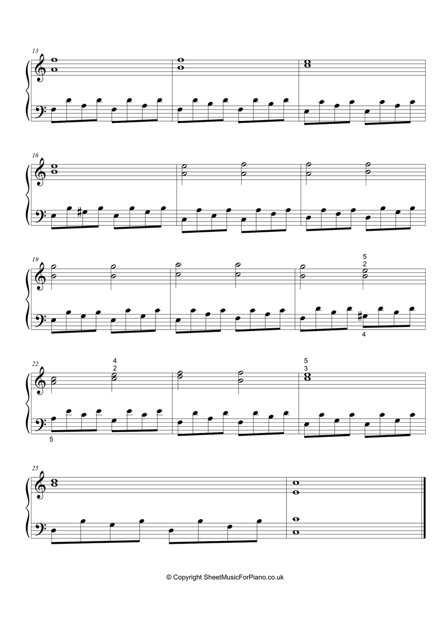Alberti Bass Style Broken Chords Study - Moderate Piano Piano Solo scores gallery preview page 5