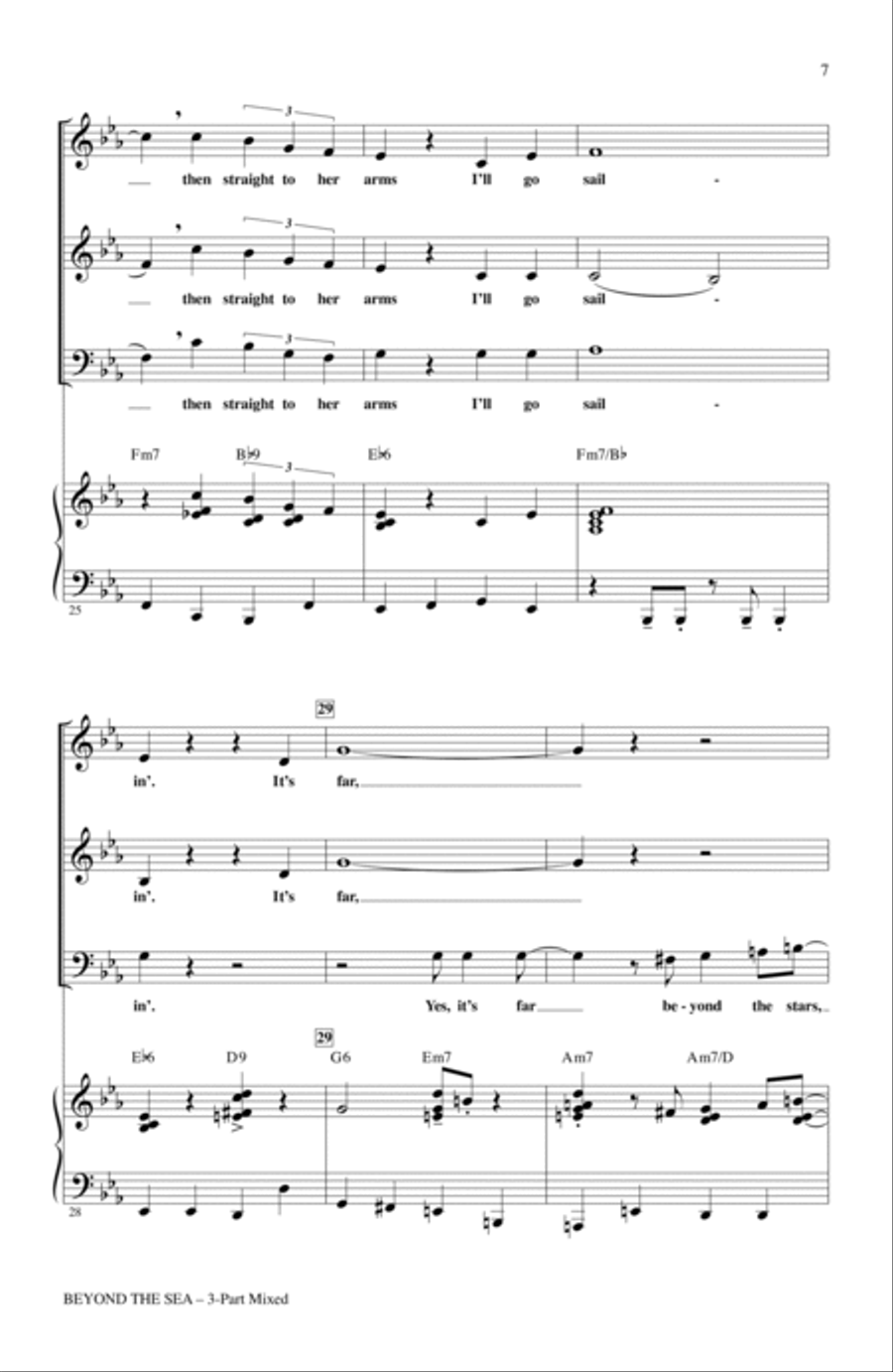 Beyond The Sea 3-Part scores gallery preview page 5