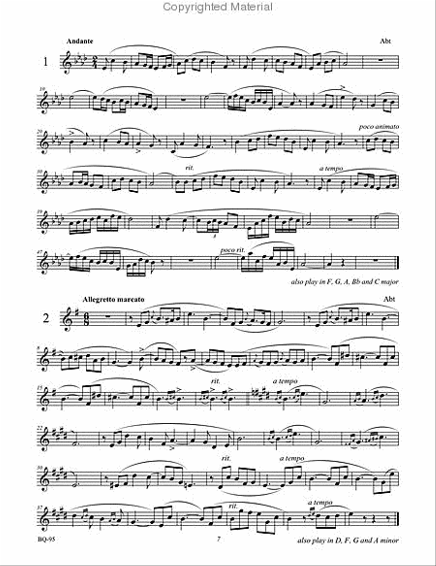 Bel Canto Etudes For Trumpet