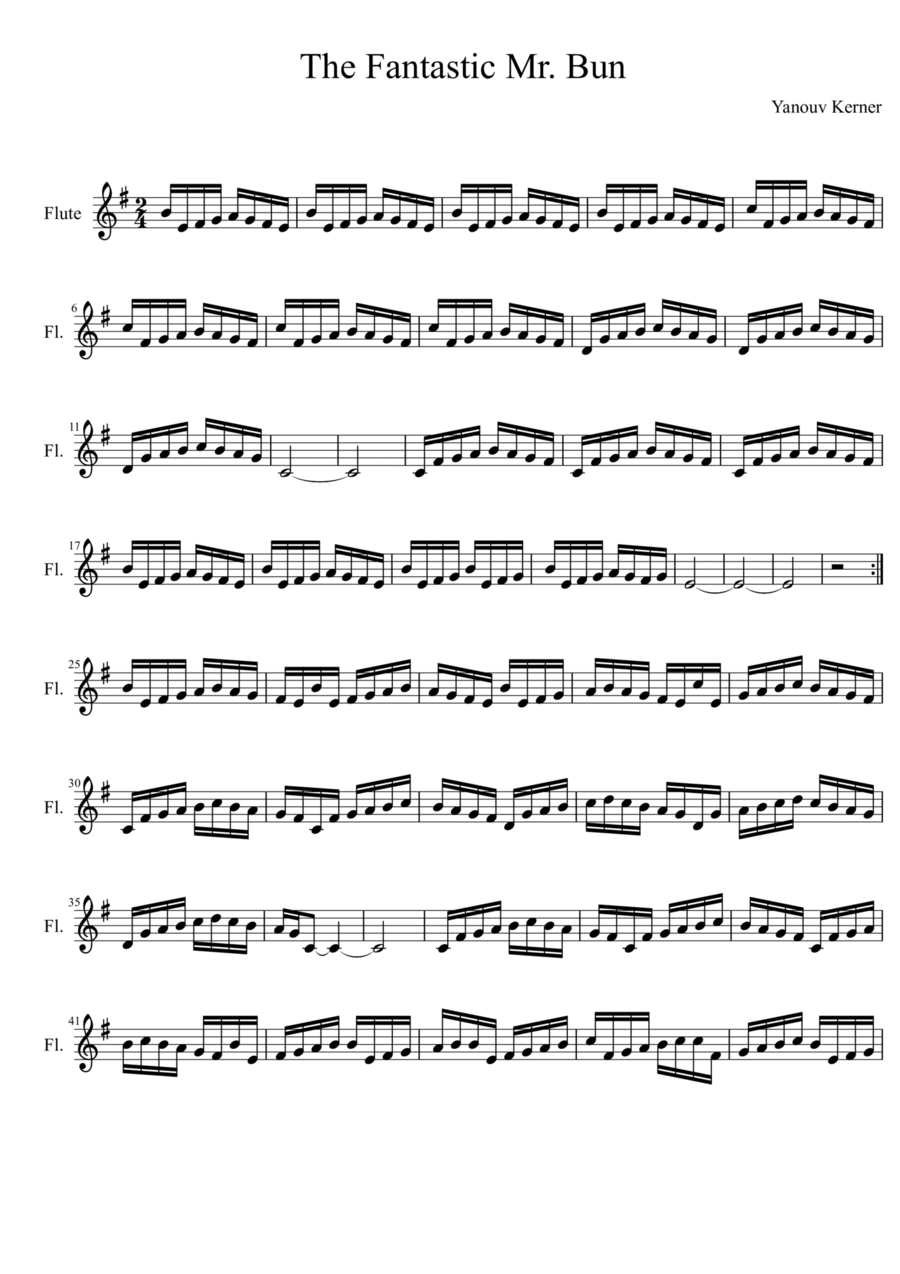 The Fantastic Monsieur (partita for flute) Flute Solo scores gallery preview page 1
