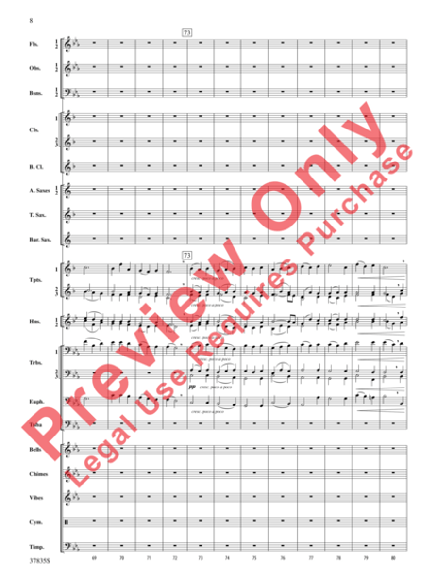 Nativity Carol Concert Band scores gallery preview page 11