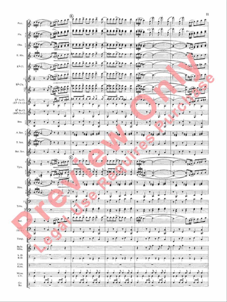 Symphonic Dance No. 3 (Fiesta) Concert Band scores gallery preview page 14