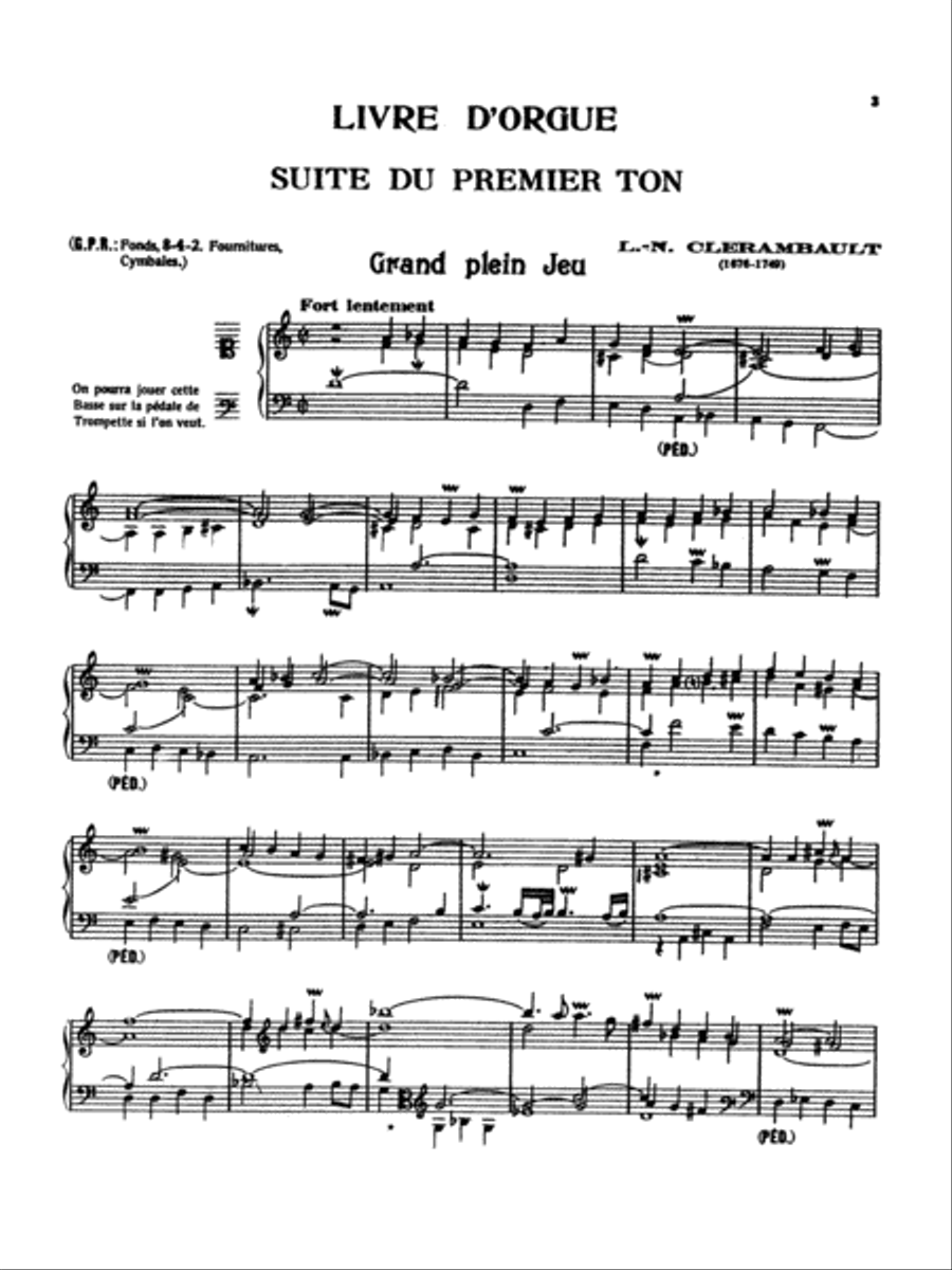 Clerambault: Organ Book Organ scores gallery preview page 1