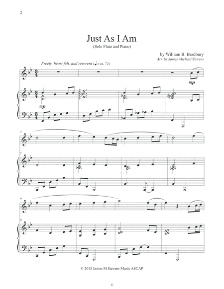 Just As I Am (Piano & Flute) image number null