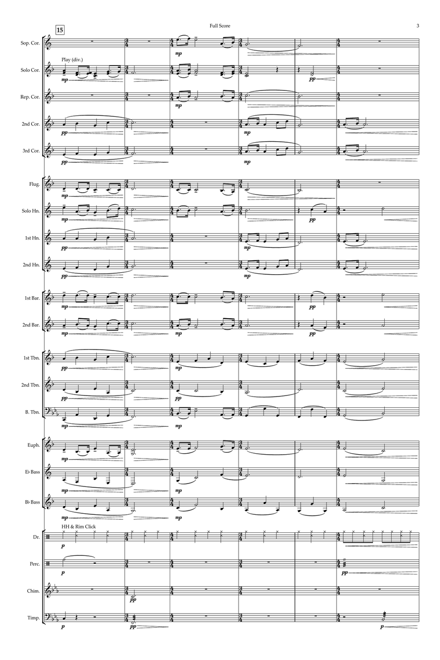 The Theme From Harry's Game Brass Band scores gallery preview page 3