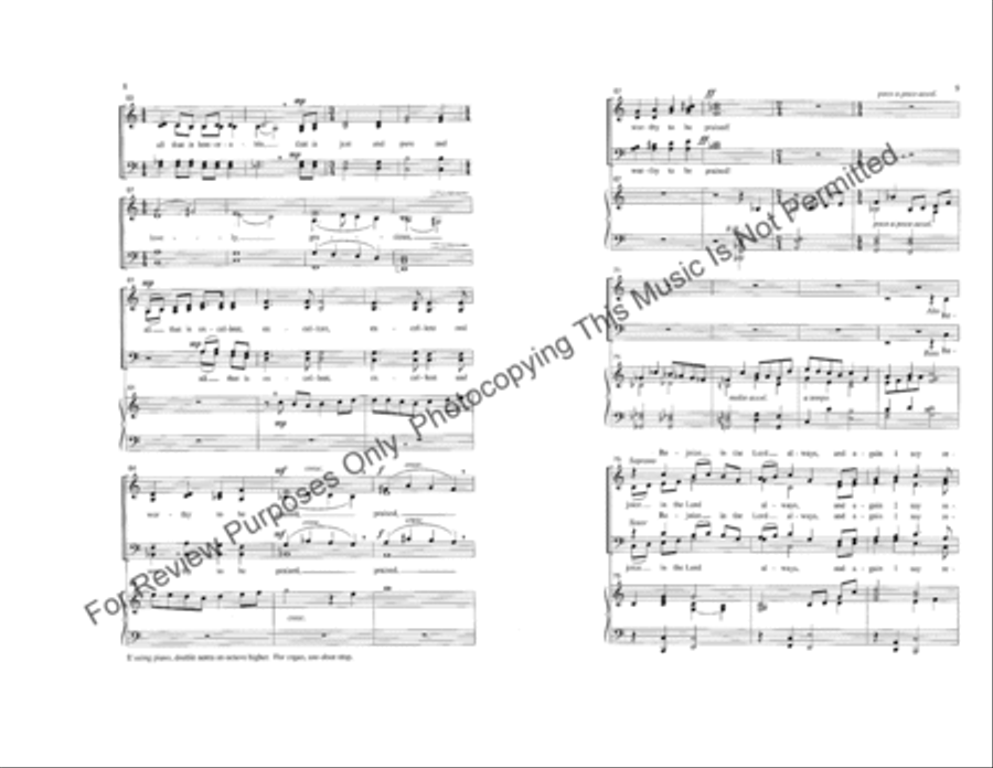Rejoice in the Lord Choir scores gallery preview page 5