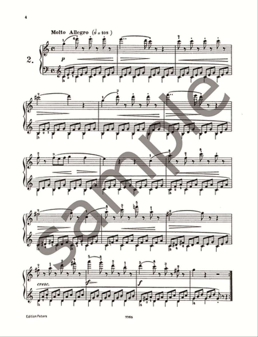 30 Études de mécanisme (Preliminary School of Velocity) Op. 849 for Piano Piano scores gallery preview page 4