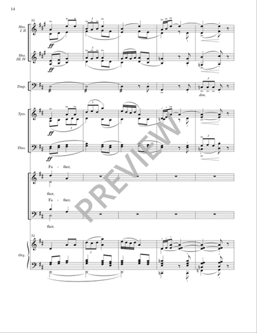 Mass for the City (Full Score) 4-Part scores gallery preview page 14