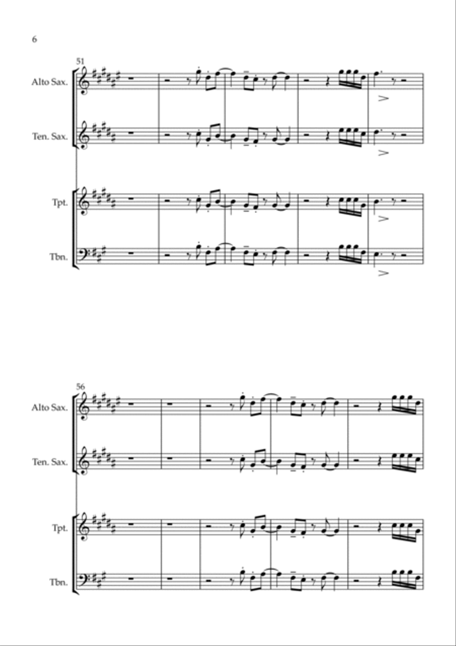 Natty Dread Tenor Saxophone scores gallery preview page 6