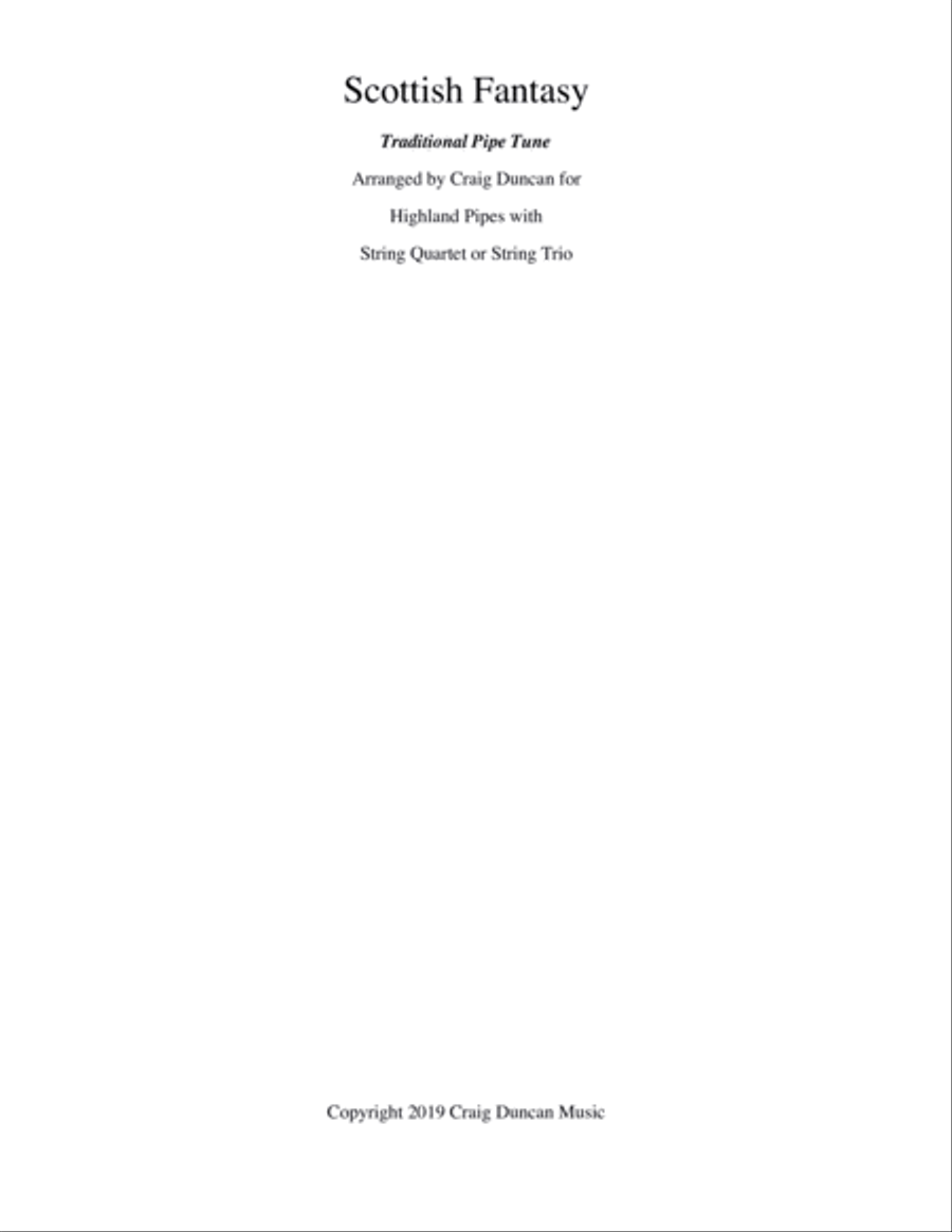 Scottish Fantasy String Quartet scores gallery preview page 1