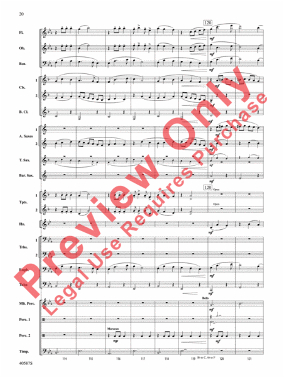Rondo Picoso Concert Band scores gallery preview page 21