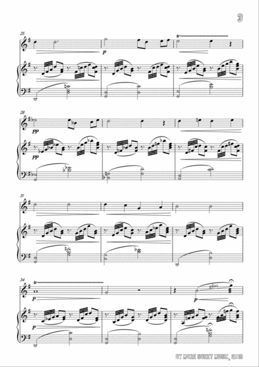 Tosti-La Serenata, for Violin and Piano Violin Solo scores gallery preview page 5