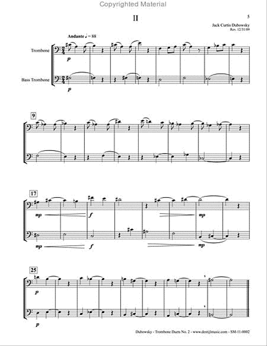 Trombone Duets No. 2 Brass Duet scores gallery preview page 3