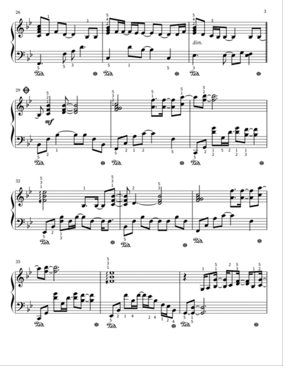 The Man Who Can't Be Moved Piano Solo scores gallery preview page 3
