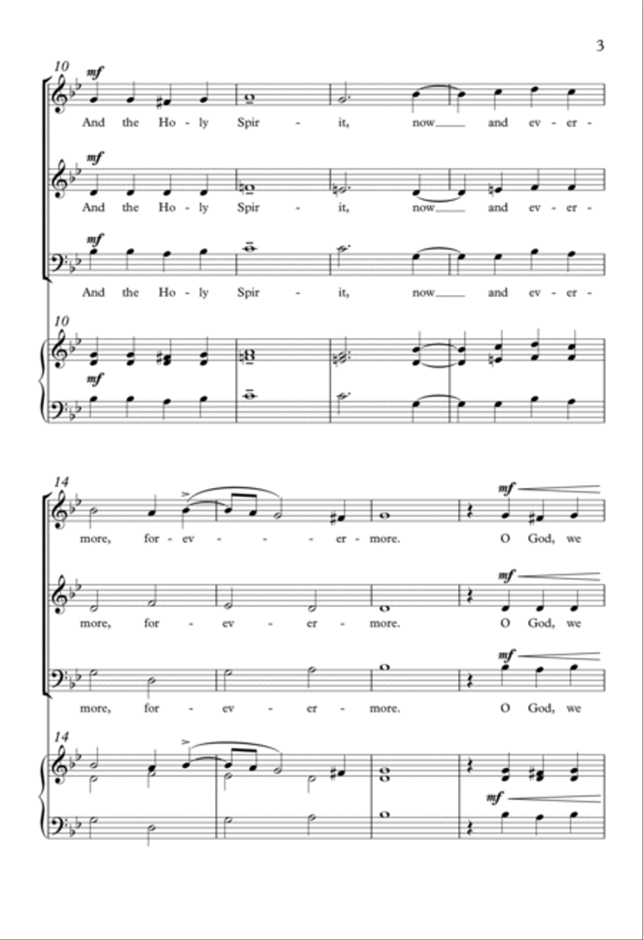 Praise Be To Thee 3-Part scores gallery preview page 2