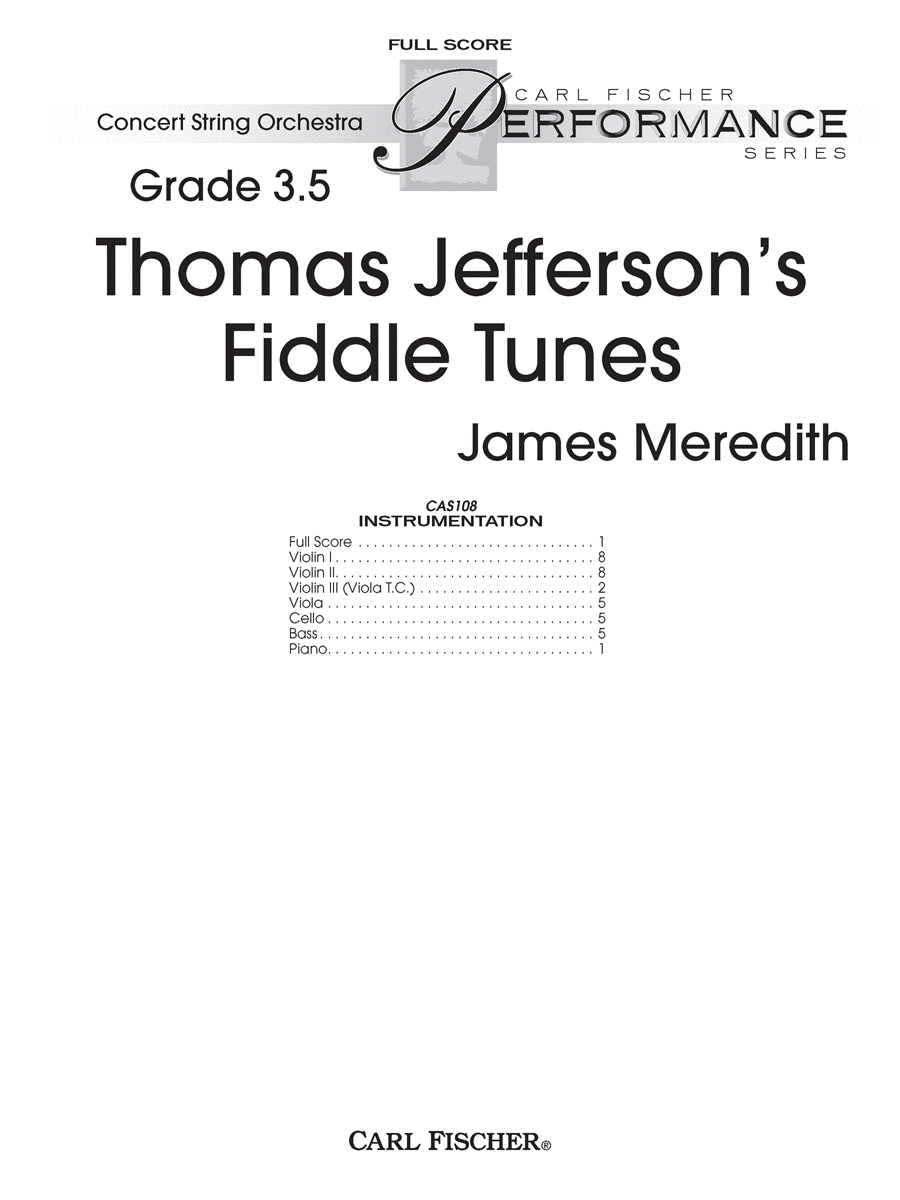 Thomas Jefferson’s Fiddle Tunes