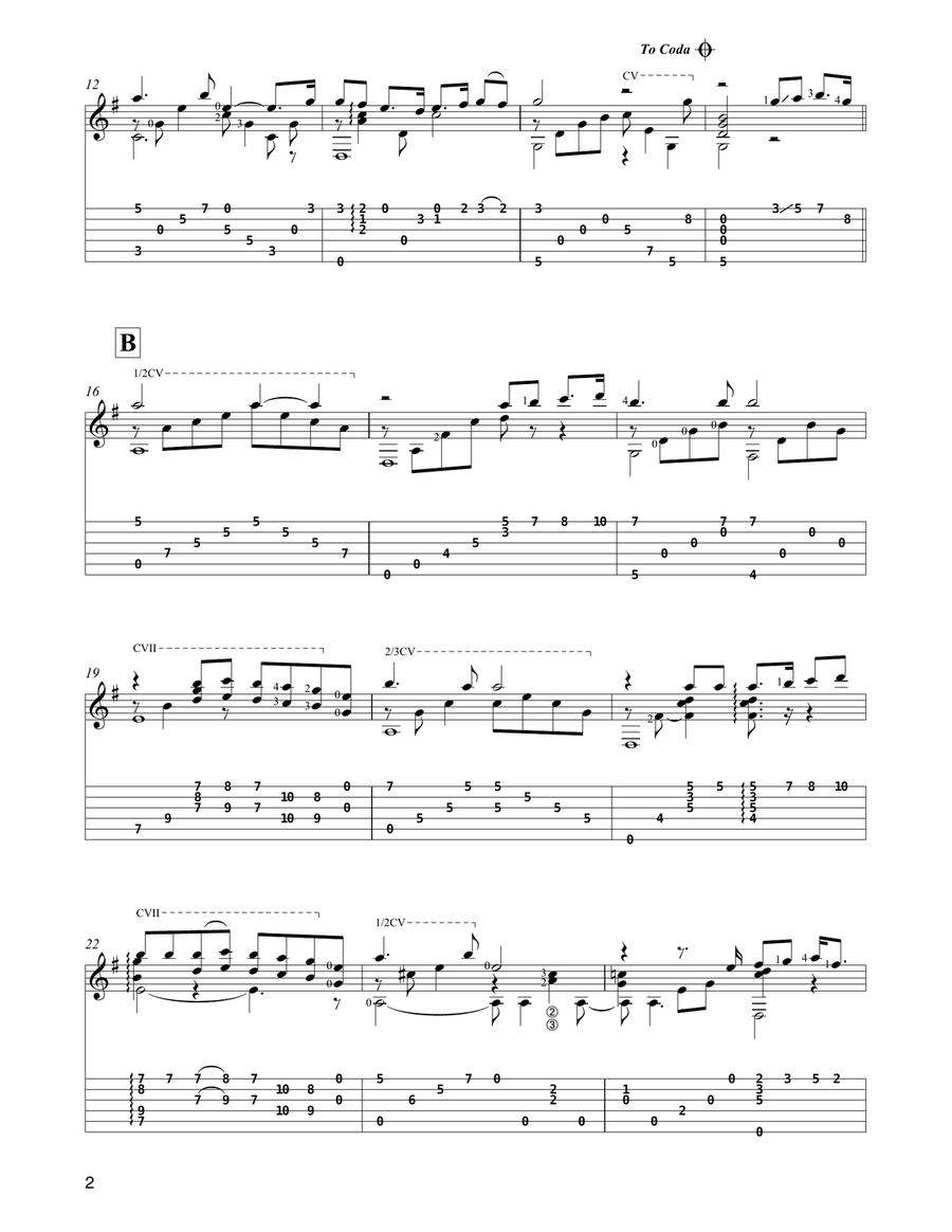 Vincent (Starry Starry Night) (arr. David Jaggs) Acoustic Guitar scores gallery preview page 2