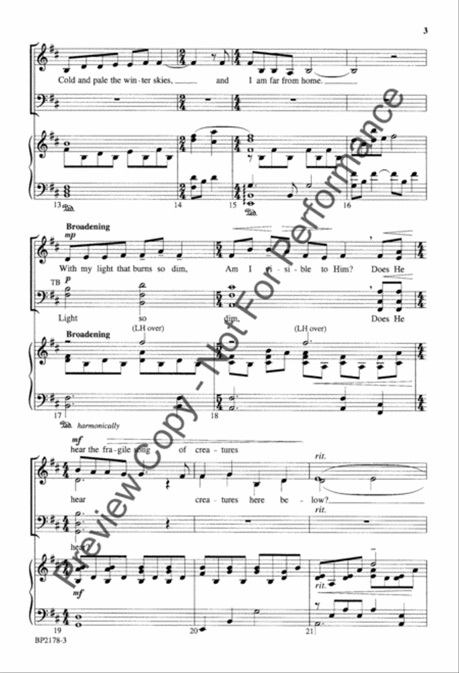 Song of the Wanderer Song of the Wanderer 4-Part scores gallery preview page 4