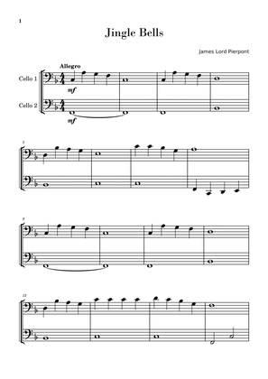 Jingle Bells (Easy Cello Duet)