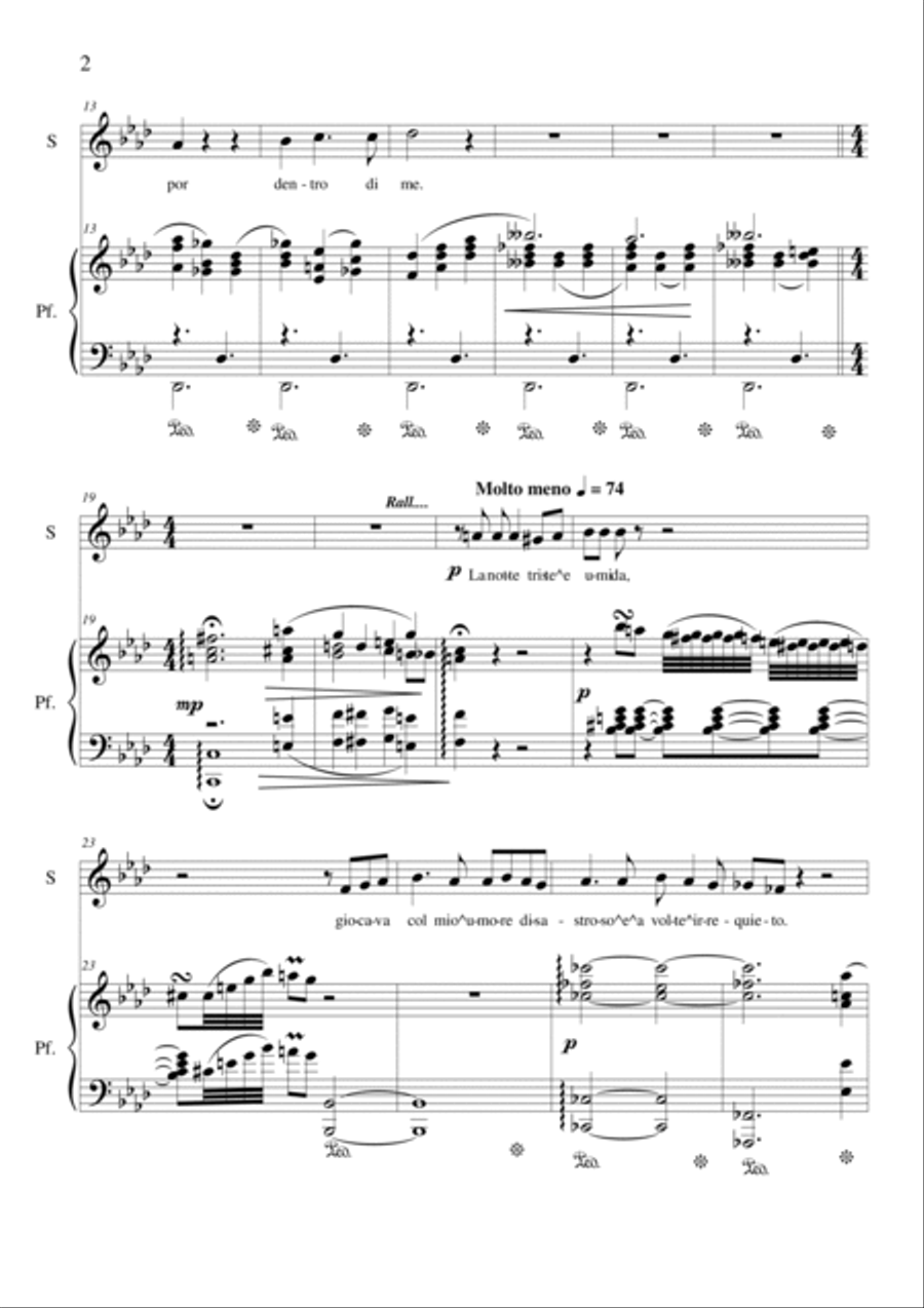 Le notti di Roma - Soprano and piano Voice Solo scores gallery preview page 2