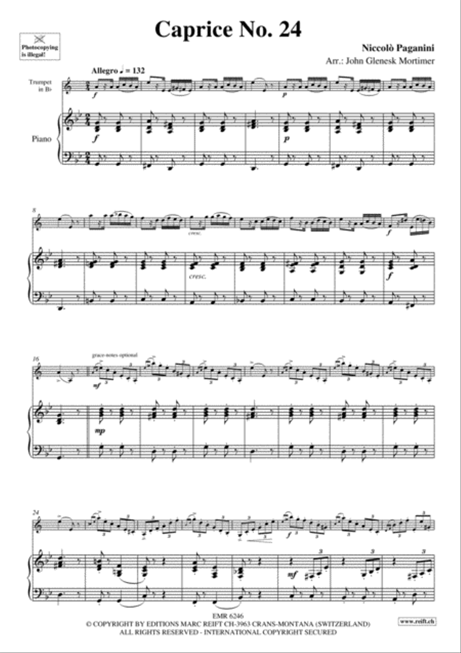 Caprice No. 24 Caprice No. 24 Trumpet Solo scores gallery preview page 3