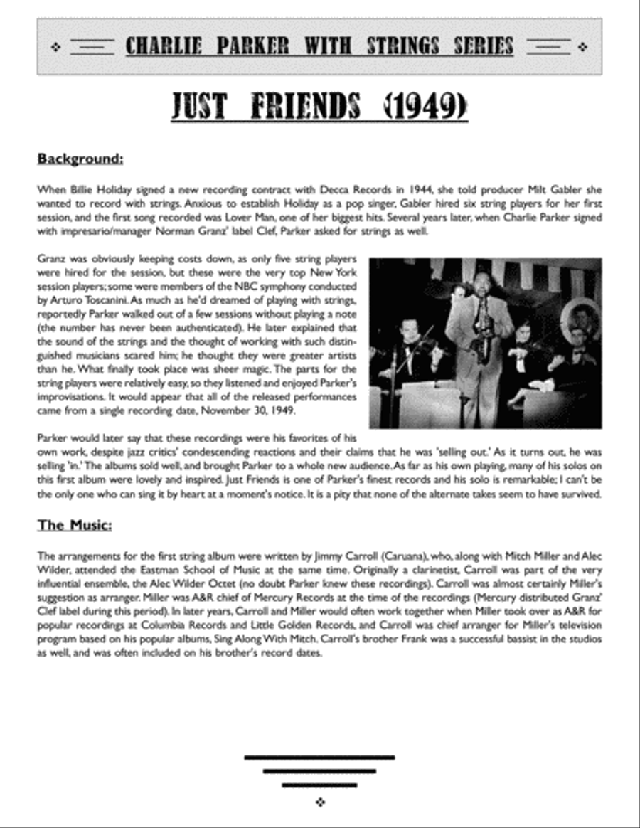 Just Friends [Charlie Parker With Strings] Oboe scores gallery preview page 3