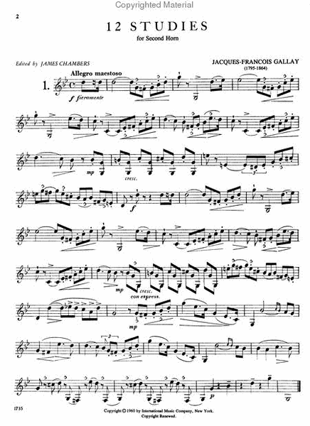 12 Studies for 2nd Horn, Op. 57