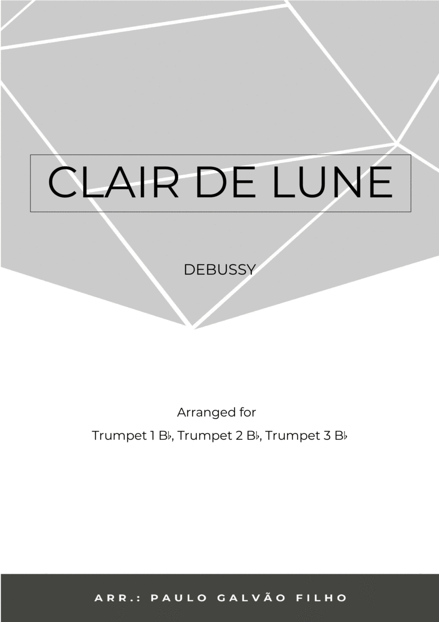 CLAIR DE LUNE - TRUMPET TRIO Trumpet Trio scores gallery preview page 1