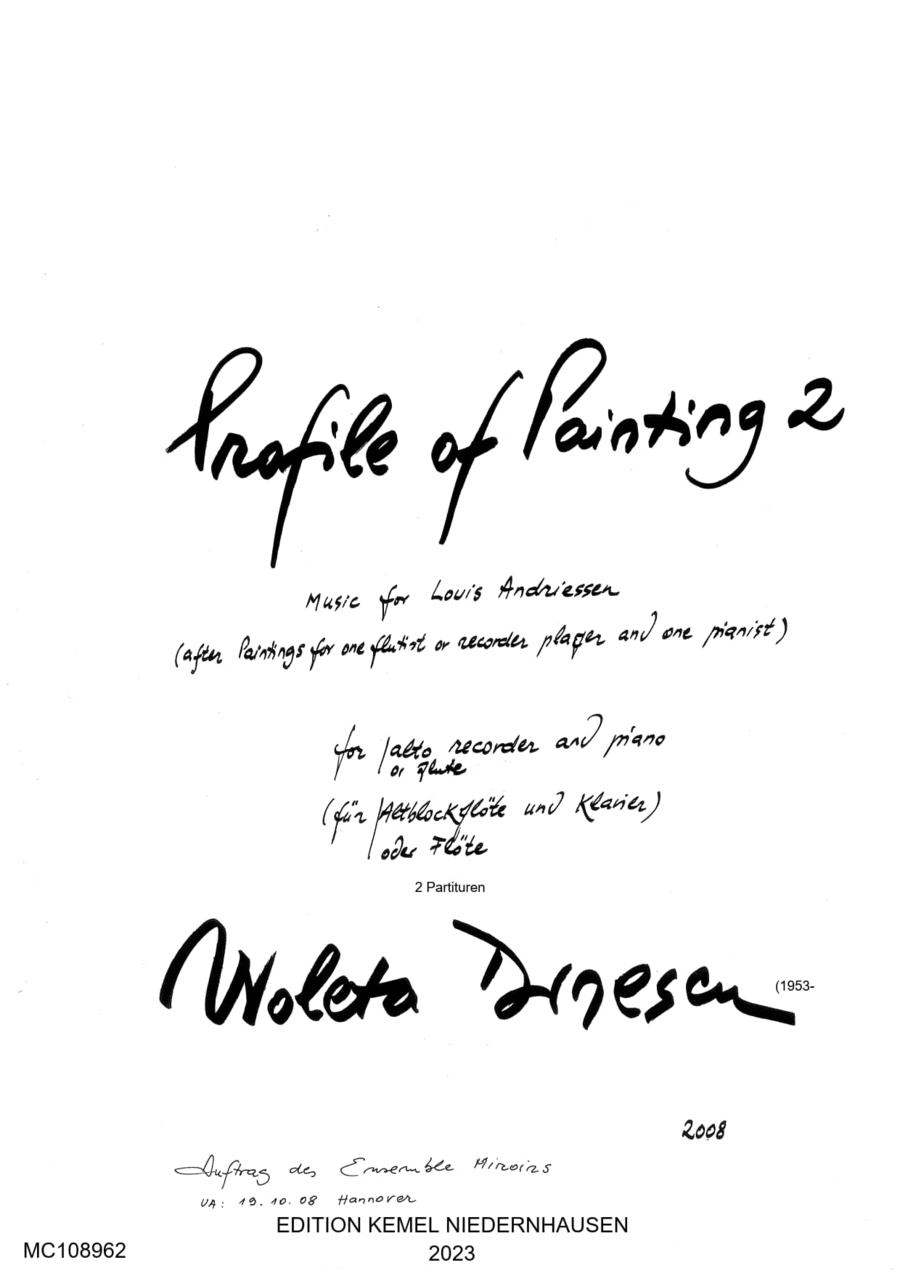 Profile of Painting 2 Flute scores gallery preview page 1