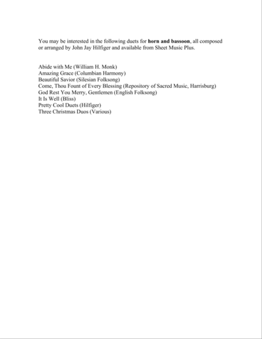 God Rest You Merry, Gentlemen for Horn and Bassoon Woodwind Duet scores gallery preview page 2