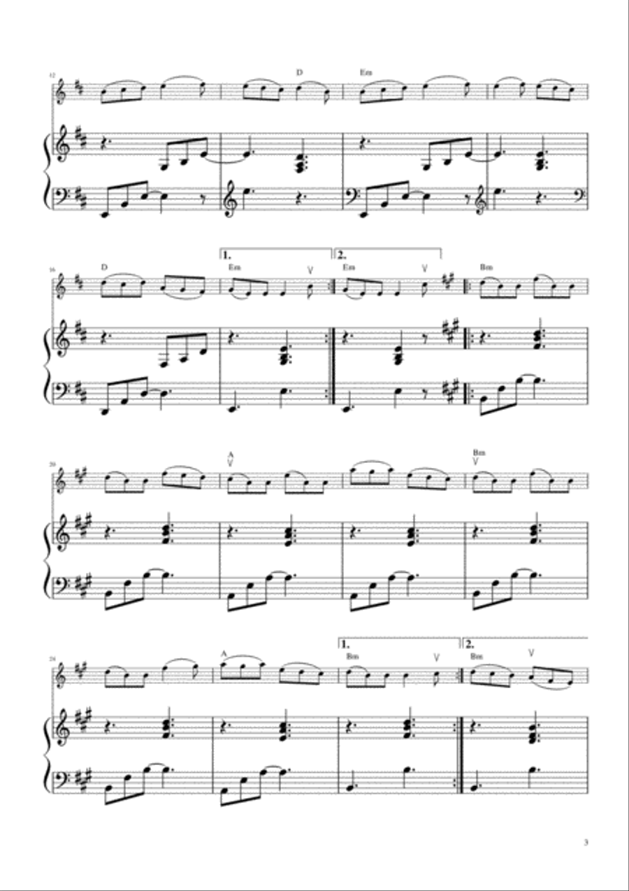 Five Celtic Tunes for Violin with Piano Accompaniment Violin Solo scores gallery preview page 4